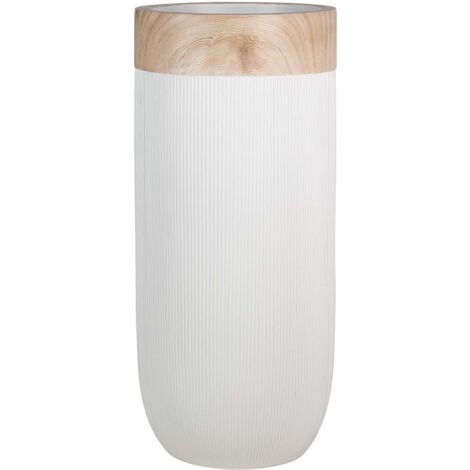 Weißer Polyresin-Pflanztopf 46X46X121 cm