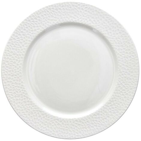 Weißer Porzellan Dessertteller GOLF Durchmesser 19 cm