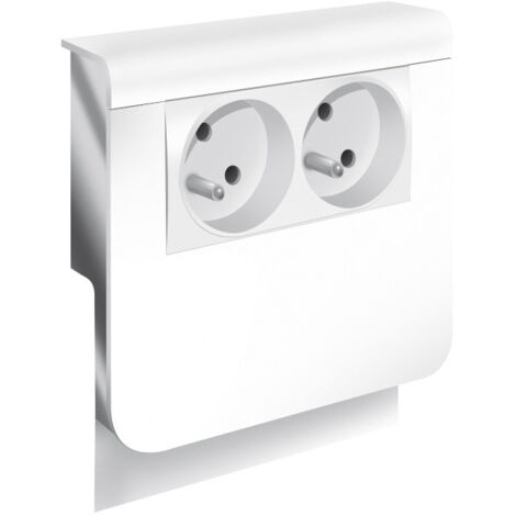 Weißer Sockelleistenadapter, H. 19 x T. 16,5 cm TEHALIT