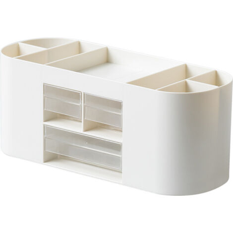 Weißer Stiftehalter fürs Büro, 26 x 10,5 x 9,5 cm, 1 Stück, elegante und praktische Aufbewahrungsbox fürs Büro.