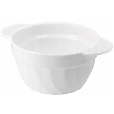 Weißer Suppentopf 650 ml, praktische Salatschüssel