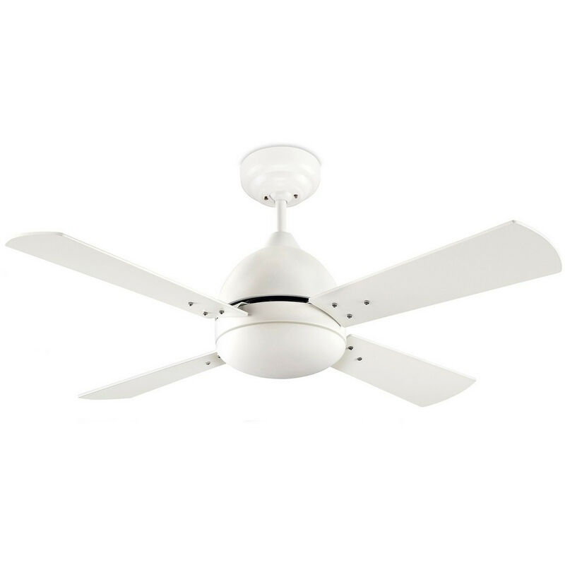 Efectoled - Ventilador IP20 Borneo E27 15W Blanco Blanco