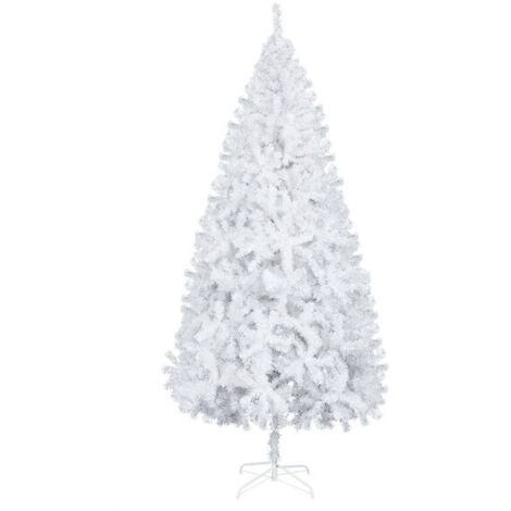 Weißer Weihnachtsbaum mit Eisenständer, 2,13 Meter hoch und 950 Zweige
