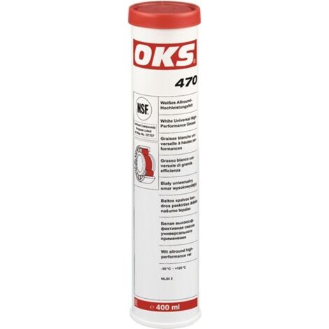 Weißes Allround-Hochleistungsfett OKS 470 weiß NSF H2 400ml Kartusche