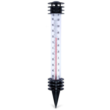 Weißes Außenthermometer, eingeführt, 23 cm