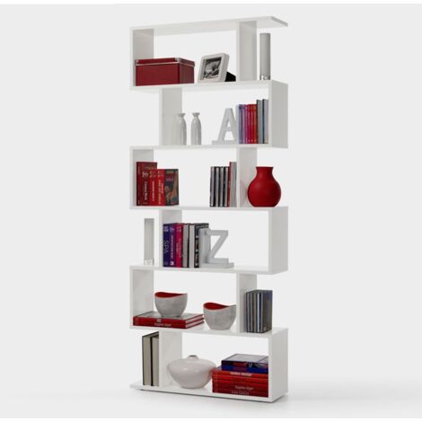 Weißes Büro Wohnzimmermöbel Bücherregal cm 80 x 25x 192 h