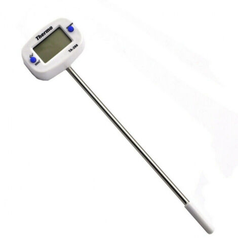 Weißes elektronisches Küchenthermometer, Sondenthermometer, Wasserthermometer, Hochtemperatur-Ölthermometer, hochpräzise, wasserdicht, schnelle Reaktionszeit
