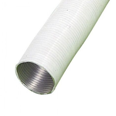 Weißes kompaktes Aluminiumrohr Ø 125 mm./5 Meter