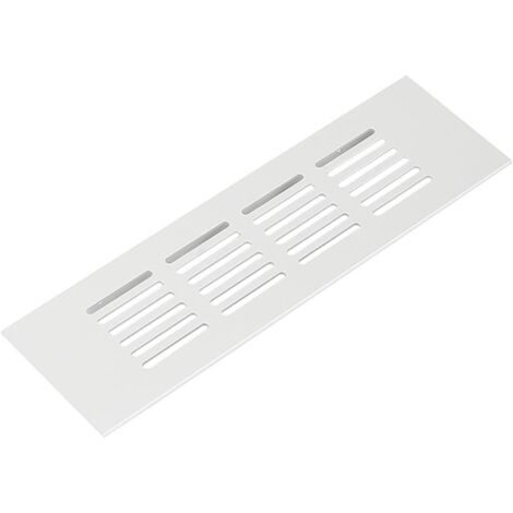Weißes Lüftungsgitter 50 x 200 mm, 1 dekoratives Aluminiumlegierungsgitter, Lüftungsgitter, Wärmeableitungsgitter