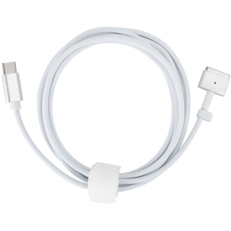 Weißes T-förmiges Power Delivery Typ-C Schnellladekabel für Laptops