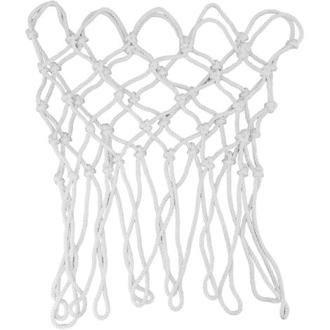 Weißes, wetterfestes Basketballnetz aus Polyester mit Anti-Peitscheneffekt für Standard-Indoor-/Outdoor-Körbe