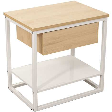 Weißholzholzholz Hilfstisch 50x35x50 cm, Holz: DMPOUR Alle Stile, um zu Hause eine Note zu verleihen