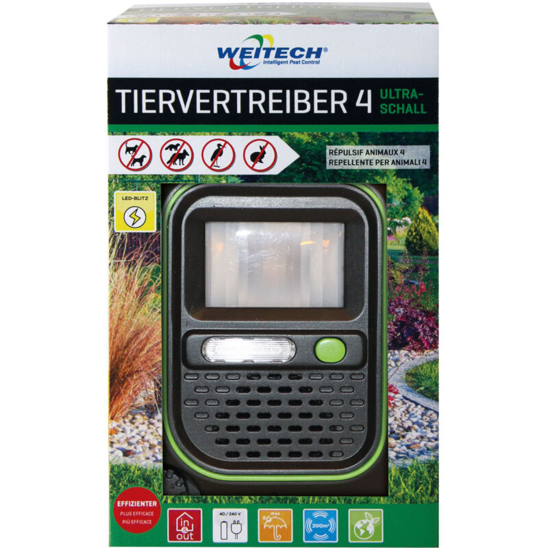 Weitech - Répulseur d'animaux de jardin with flash
