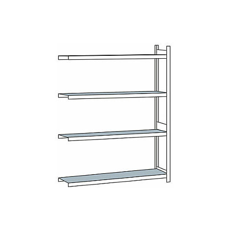 Weitspannregal  mit Stahlboden  Höhe 2500 mm  Spannweite 2000