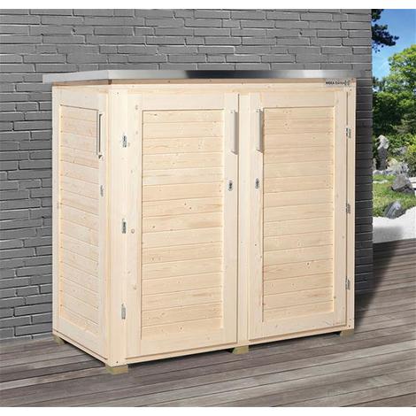 Gartenschrank Gerateschrank 18mm Weka Teras Natur 160x75cm