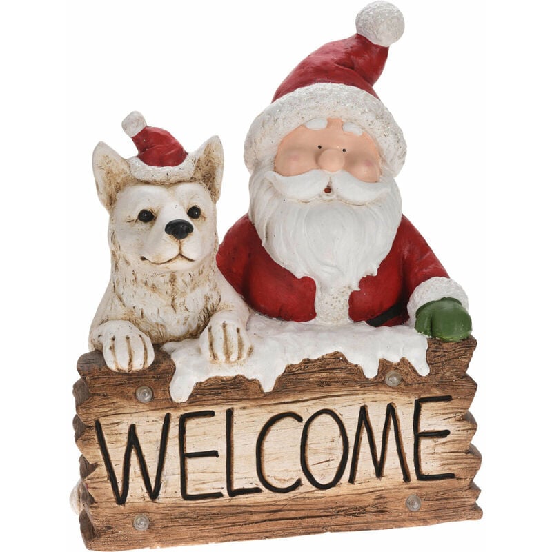 Welcome Décoration de Noël avec éclairage led et musique