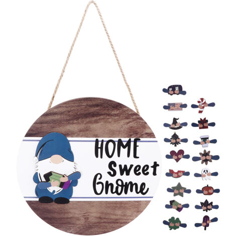 Welcome Door Sign Decor Round Wood Pendant Welcome Sign for Outdoor Window Farmhouse Ornament