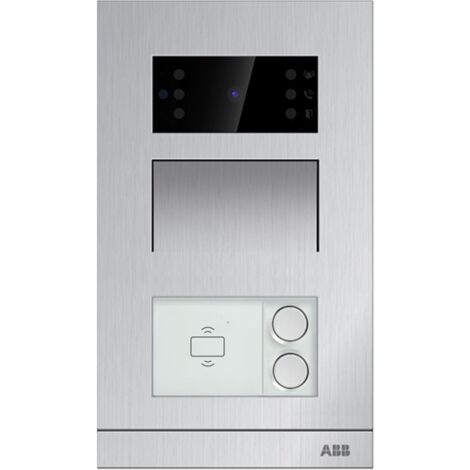 Welcome M mini Platine Encastree Vidéo Saillie 2 B.P. + Lecteurbadge 2TMA210010A0042 ABB M21362P2