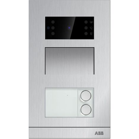 Welcome M mini Platine Vidéo Saillie 2 Appels Finition Alu 2TMA210010A0031 ABB M21311P2
