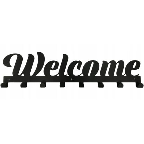 Welcome Metall Schlüsselanhänger 52 cm schwarz