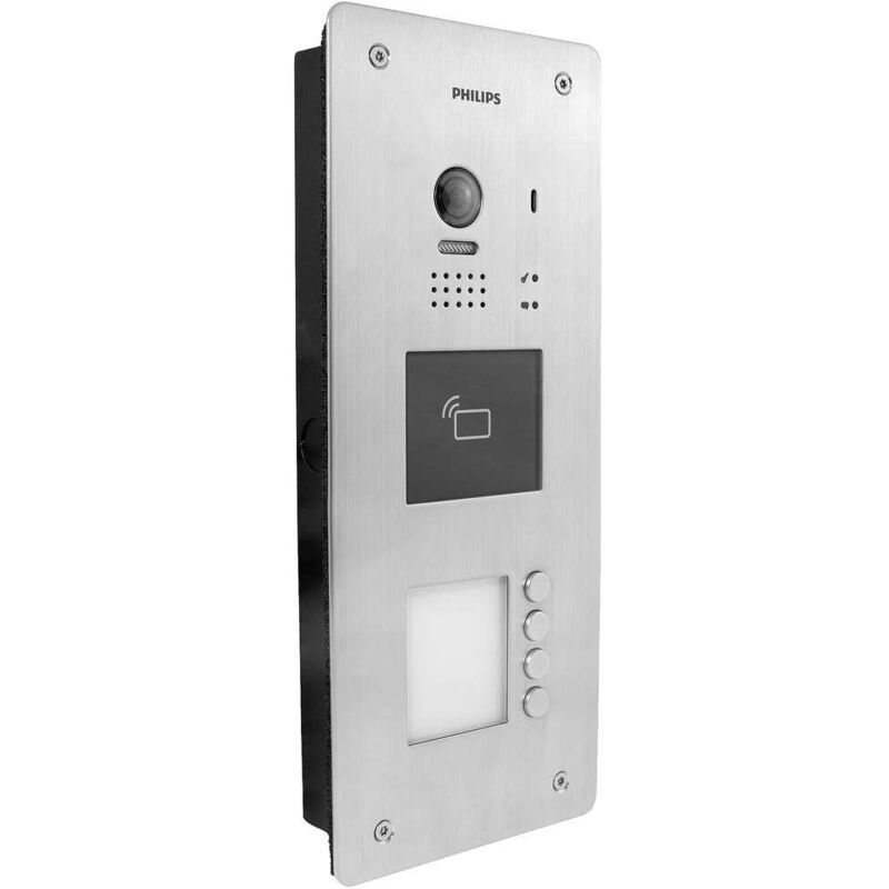 Platine de rue 4 appartements (boutons) pour les interphones Vidéo - WelcomeHive Pro Outdoor 4 - Philips
