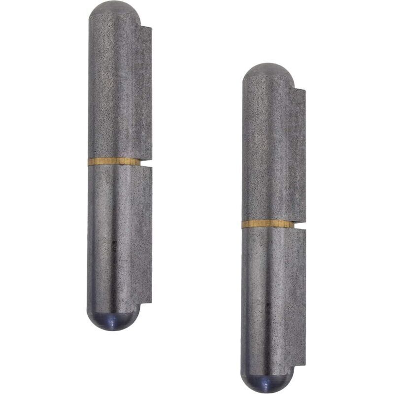 Weld-on Door Hinge, Height: 120 mm, 2 Pieces - Hinges for Doors & Machinery. 2-piece metal weld-on hinges for metal doors. Load capacity: 200 kg.