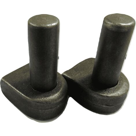 Weld on Gate Hooks Self Colour 3/4" (19MM Pin Straight End Flat Hinges) x2
