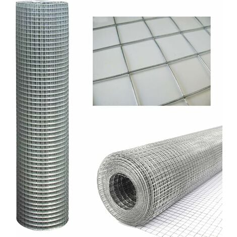 Garden Fence 7.5x10cm PVC Coated Welded Mesh Wire Aviary Galvanised Wire Fencing 