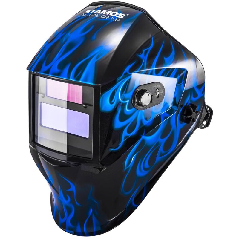 Stamos Germany - Welding Helmet Solar Power Auto Darkening Lens and Filters Welders Mask Lenses