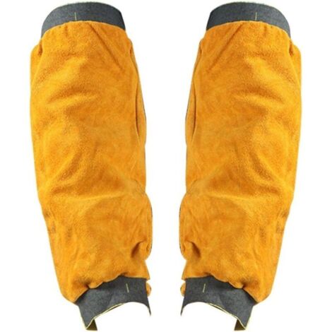Welding sleeves for men and women, 2 pieces, 572°F, gardening, welding, spatter-resistant, thorn-proof, leather long cuffs, sleeves, anti-scald sleeve, heat protection