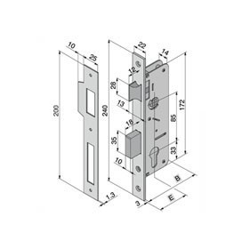 Serratura Inf.legno 015.45.00.0