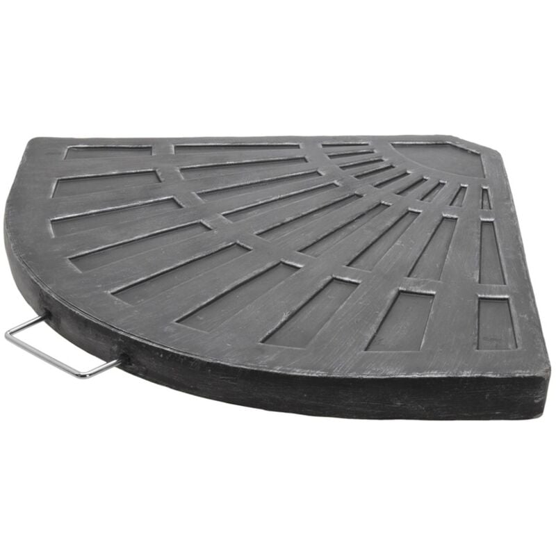 Well Home Base en Ciment pour Parasol - Design Moderne et Résistant en Noir Argent