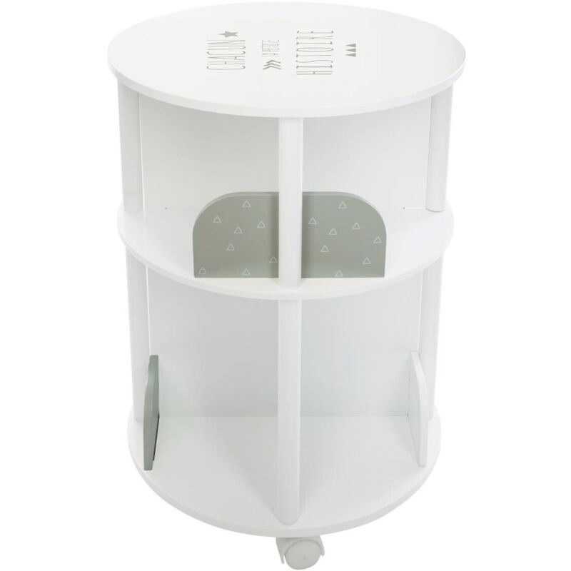 Well Home Bibliothèque enfant ronde grise Ø40x59cm