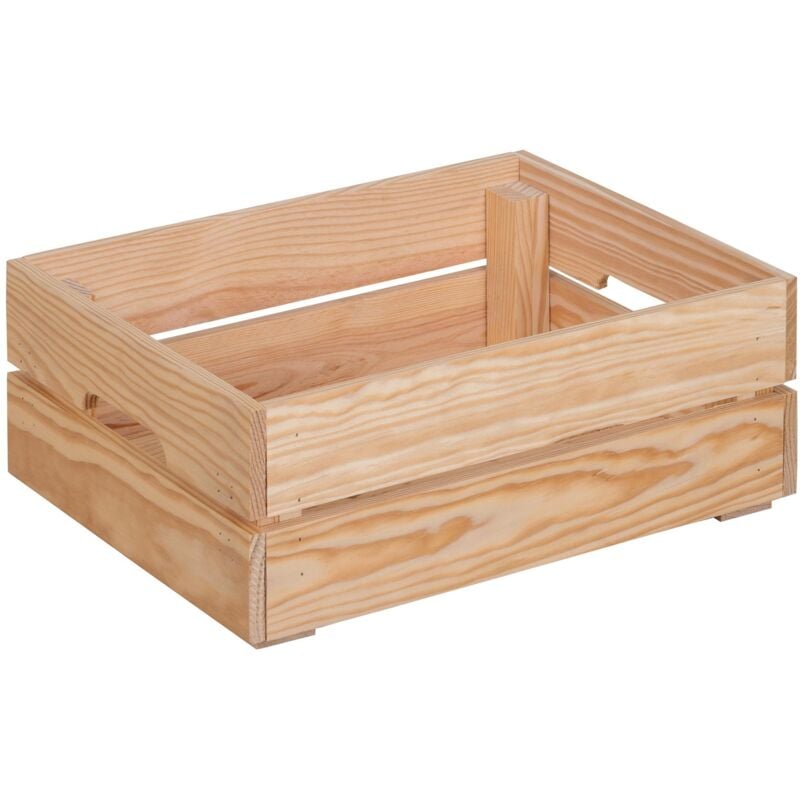 Well Home Boîte en bois massif ton naturel 30x15x40cm