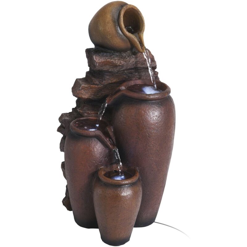 WELL HOME - Fontaine design Anfora avec lumières LED 23x21x41cm