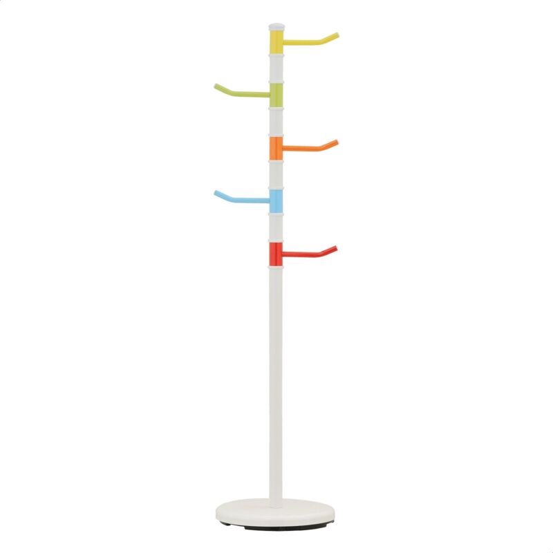 Wellhome - well home furniture & decoration Porte-manteau enfant multicolore avec structure métallique amovible, 30x30x117 cm
