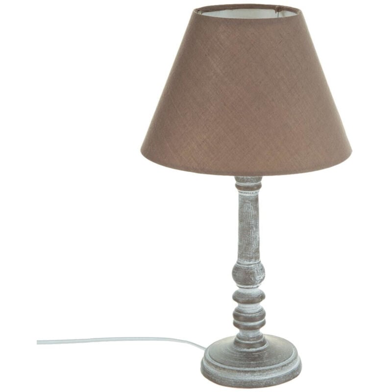 Wellhome - well home - Lampe de table en bois taupe Ø20x36