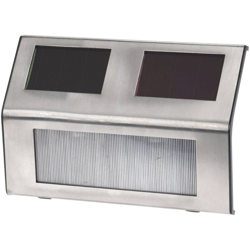 Well home - Lot de 4 lampes solaires en inox à 2 led