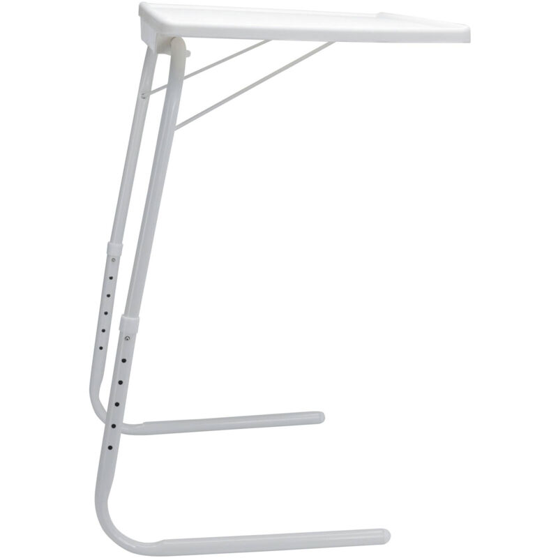 Well Home Table d'appoint pliante et extensible blanc 51x39x57-72cm