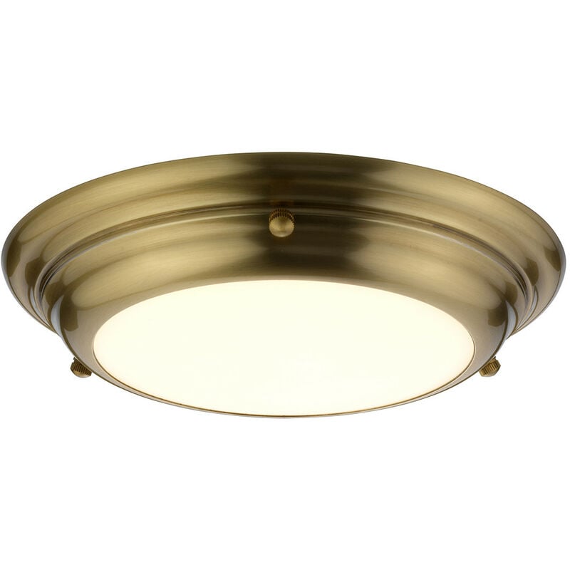 Welland - 1 Light Mini led Flush Light - Aged Brass - Elstead