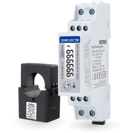 WELLBORNE - Compteur d'énergie numérique monophasé