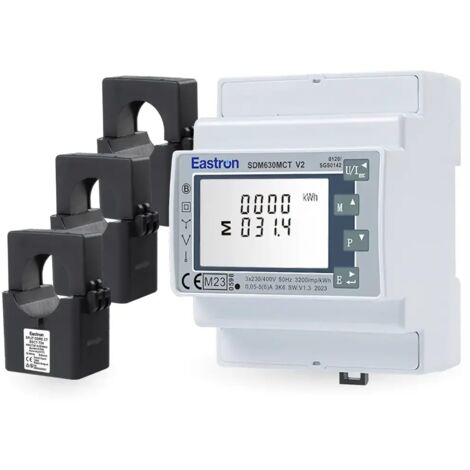 WELLBORNE - Compteur d'énergie numérique triphasé