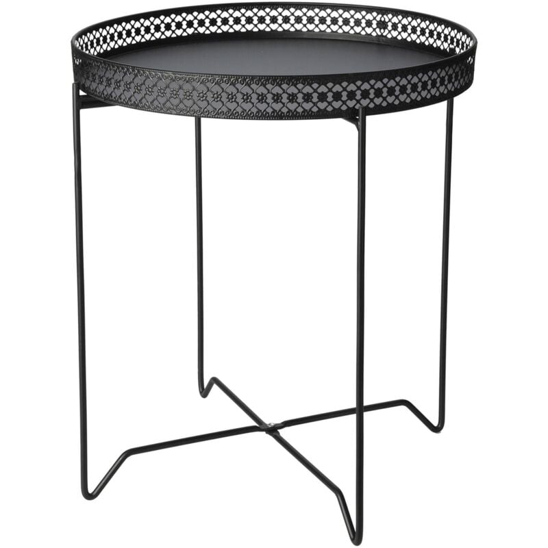 Wellcome Table ronde en métal Ø40 cm en noir
