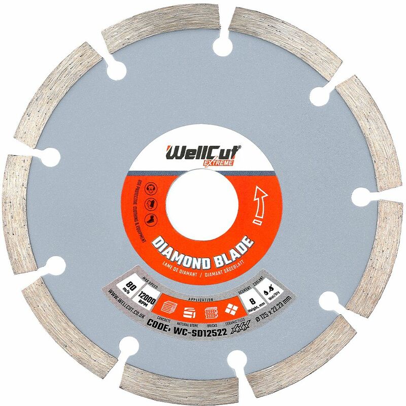 WC-SD12522 extreme Diamond Blade Cutting Disc - 125mm - Wellcut