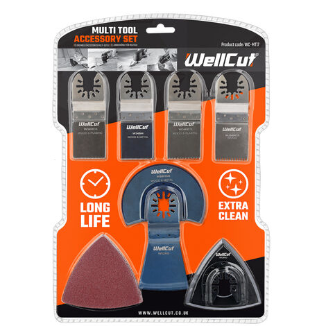 Wellcut Multitool Accessories Set 17 Piece for Multifunctional Tool Multi Tool MT-17