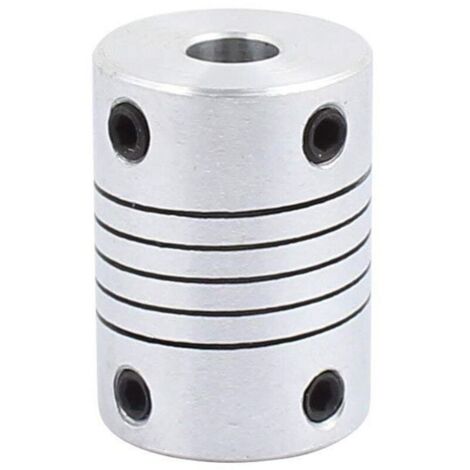 Wellenkupplung 6 mm bis 8 mm, 25 mm Länge, 18 mm Durchmesser, Schrittmotorkupplung, Aluminiumlegierungsstecker für 3D-Drucker, DIY-Encoder, CNC-Maschine
