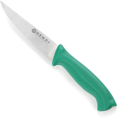 Wellenschliffmesser für Gemüse und Obst HACCP 205mm - grün - HENDI 842119