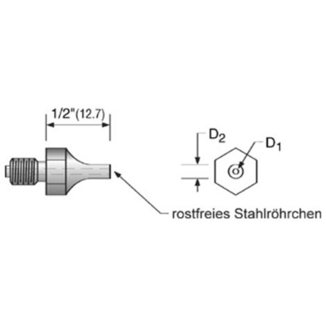 Weller DS 112 Lotabsaugdüse  Spitzen-Größe 1.0 mm Spitzen-Länge 18 mm Inhalt 1 St.