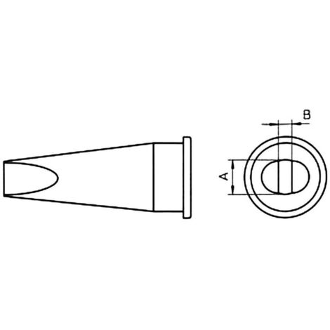 Weller LHT-C Punta di saldatura Forma a scalpello, dritta Dimensione punta 3.2 mm Contenuto 1 pz.