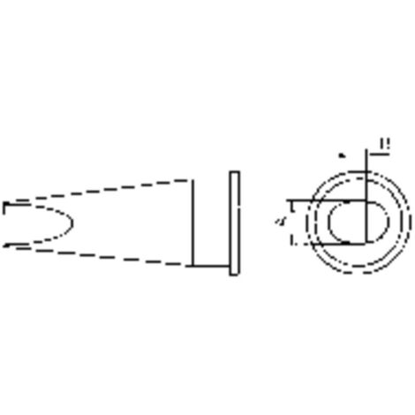 Weller LHT-D Panne de fer à souder forme plate Taille de la panne 4.7 mm Contenu 1 pc(s)